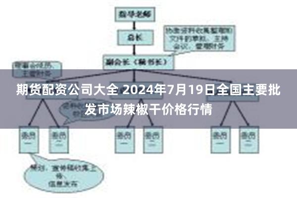 期货配资公司大全 2024年7月19日全国主要批发市场辣椒干价格行情