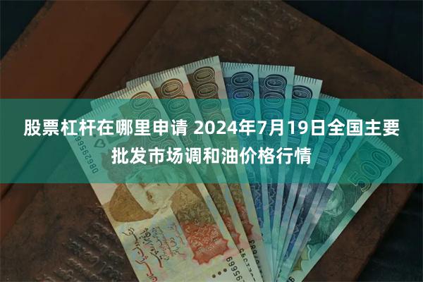 股票杠杆在哪里申请 2024年7月19日全国主要批发市场调和油价格行情