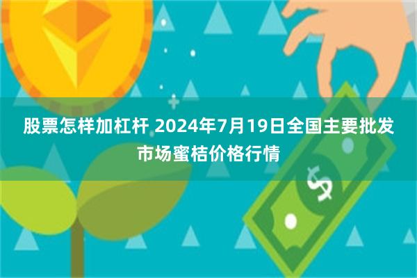 股票怎样加杠杆 2024年7月19日全国主要批发市场蜜桔价格行情