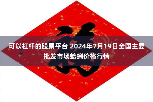 可以杠杆的股票平台 2024年7月19日全国主要批发市场蛤蜊价格行情