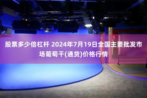 股票多少倍杠杆 2024年7月19日全国主要批发市场葡萄干(通货)价格行情