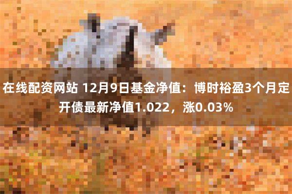 在线配资网站 12月9日基金净值：博时裕盈3个月定开债最新净值1.022，涨0.03%